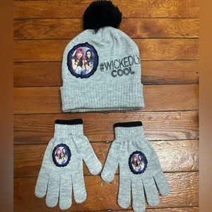 Disney Descendants Girls Hat and Glove Set New
